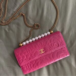 COPY - Authentic Chanel Wallet Camelia soft leather